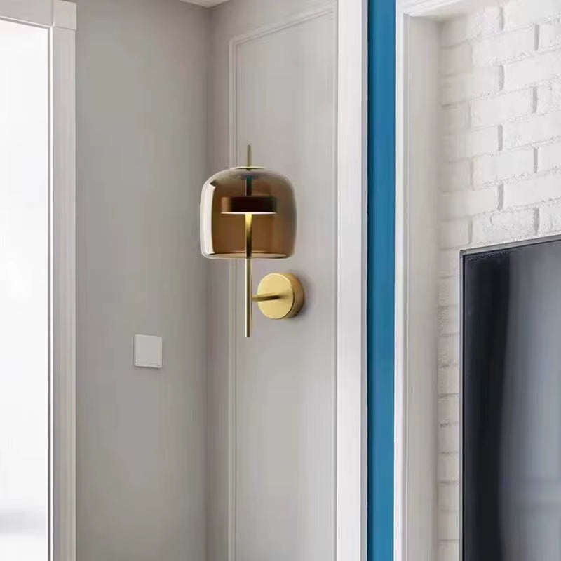 Post-Modern Luxury Glass Wall Lamp, Nordic Designer Lamp for Bedroom, Study, Corridor, Home Decor