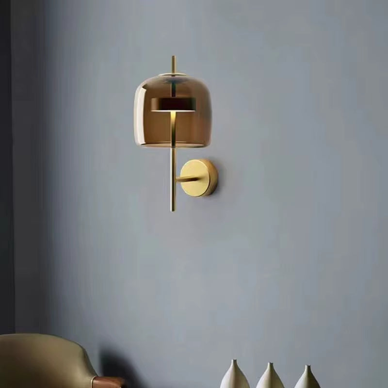 Post-Modern Luxury Glass Wall Lamp, Nordic Designer Lamp for Bedroom, Study, Corridor, Home Decor
