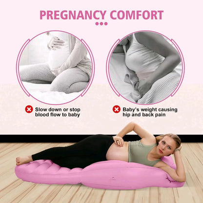 Inflatable Mat Pregnancy Maternity Body Bed PVC Thickened Maternity Resting Cushion Mattress Pillow Sleeping Mat with Air Pump