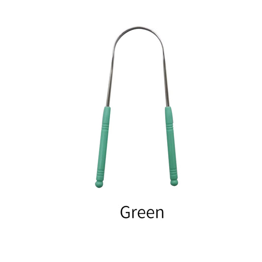 5 Colors Stainless Steel Tongue Cleaner Scraper Oral Care Bad Breath Sweeper Health Tool