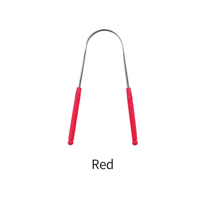 5 Colors Stainless Steel Tongue Cleaner Scraper Oral Care Bad Breath Sweeper Health Tool