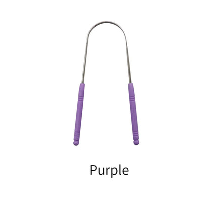 5 Colors Stainless Steel Tongue Cleaner Scraper Oral Care Bad Breath Sweeper Health Tool