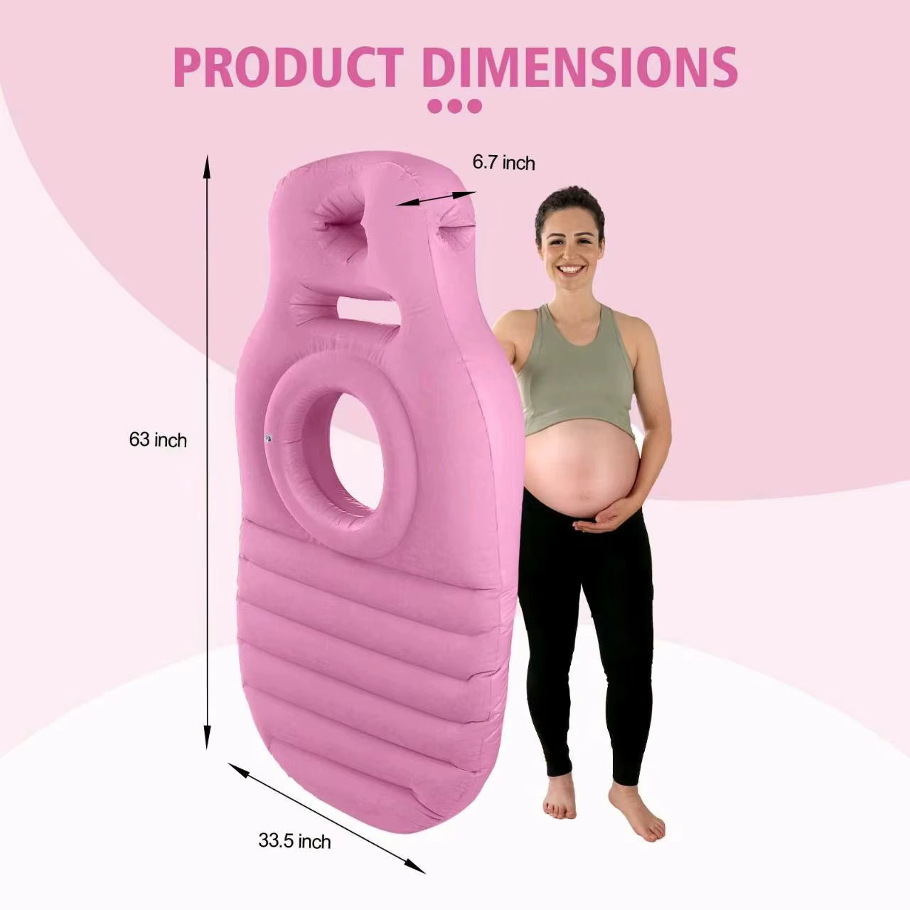 Inflatable Mat Pregnancy Maternity Body Bed PVC Thickened Maternity Resting Cushion Mattress Pillow Sleeping Mat with Air Pump