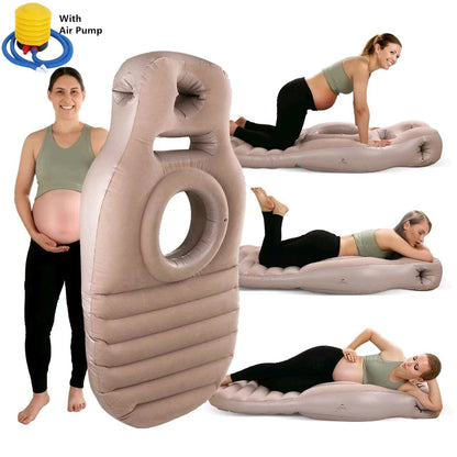 Inflatable Mat Pregnancy Maternity Body Bed PVC Thickened Maternity Resting Cushion Mattress Pillow Sleeping Mat with Air Pump